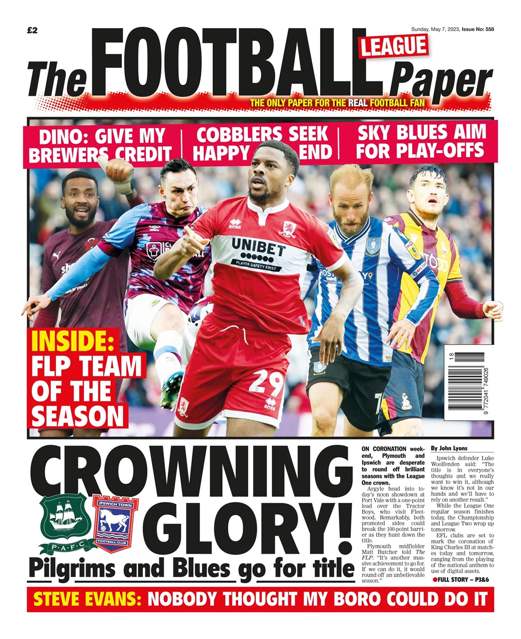 The Football League Paper Preview Pages