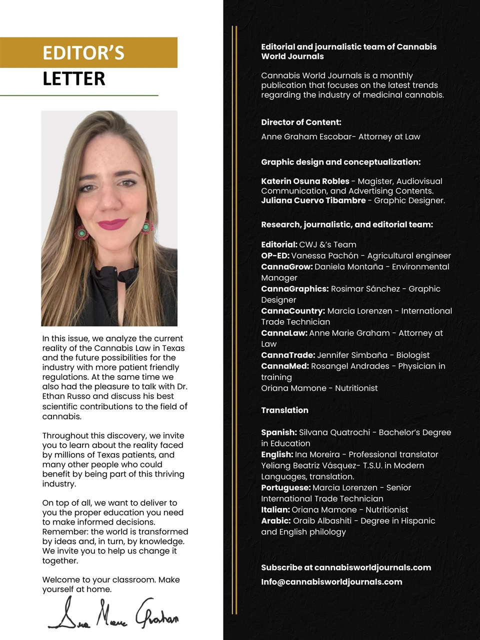Cannabis World Journals Preview Pages