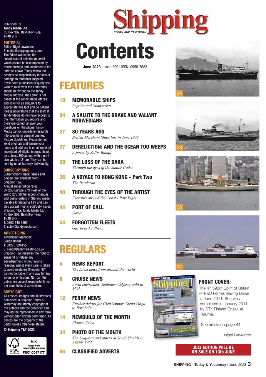 Shipping Today & Yesterday Preview Pages