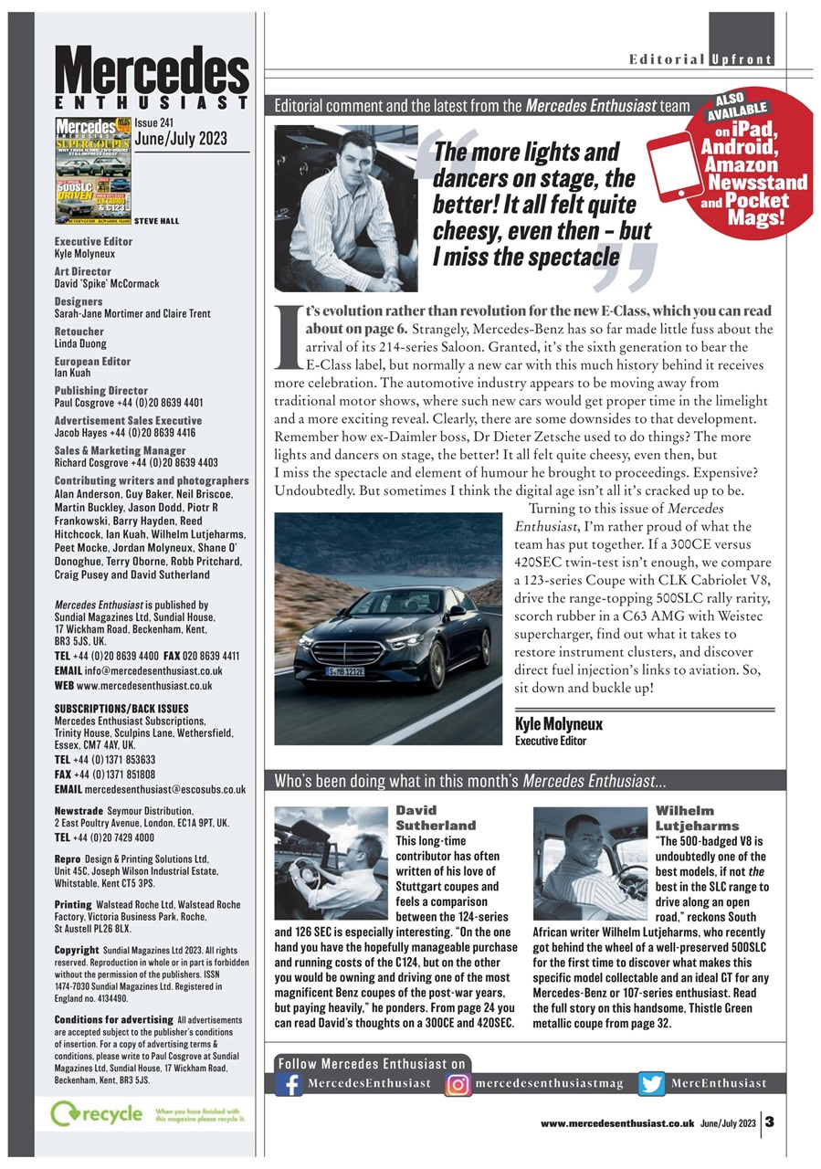 Mercedes Enthusiast Preview Pages