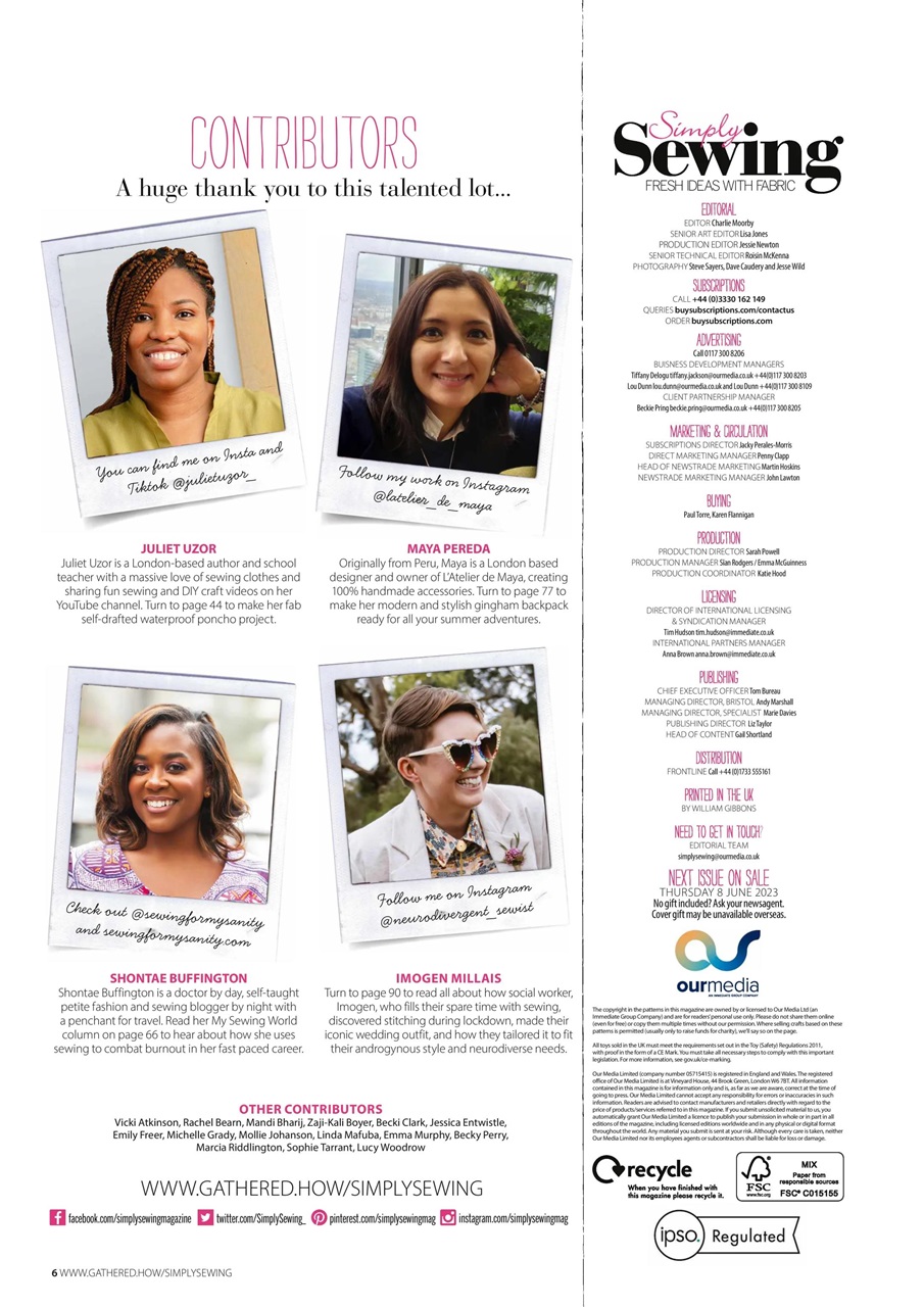 Simply Sewing Preview Pages