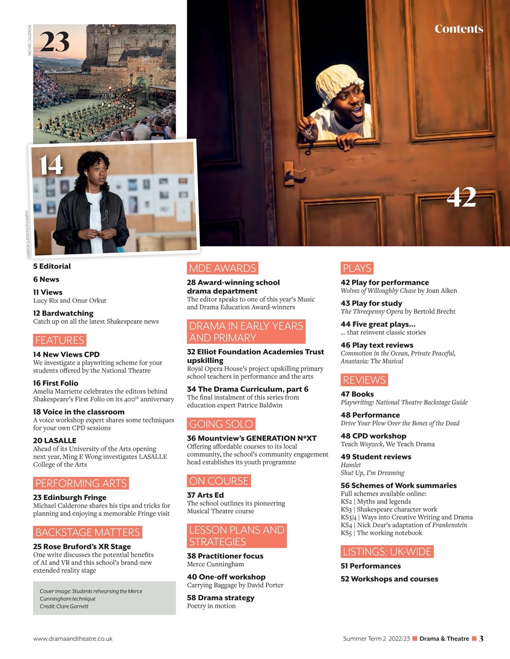 Drama and Theatre Preview Pages