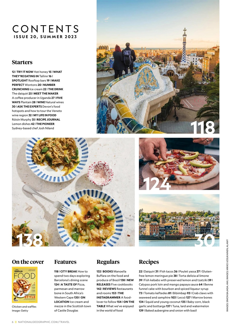 National Geographic Traveller Food Preview Pages