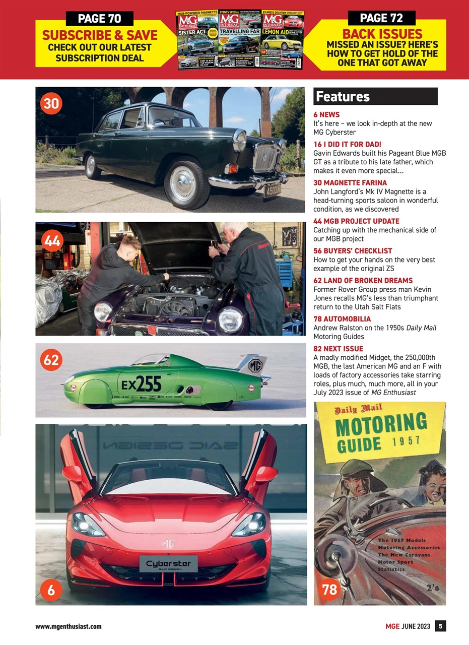 MG Enthusiast Preview Pages