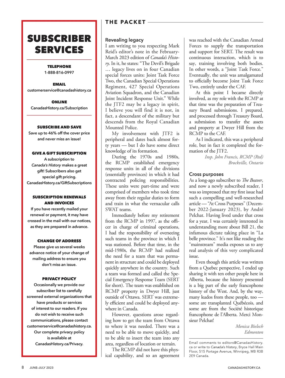 Canada's History Preview Pages