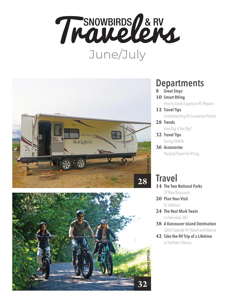 Snowbirds & RV Travelers Preview Pages