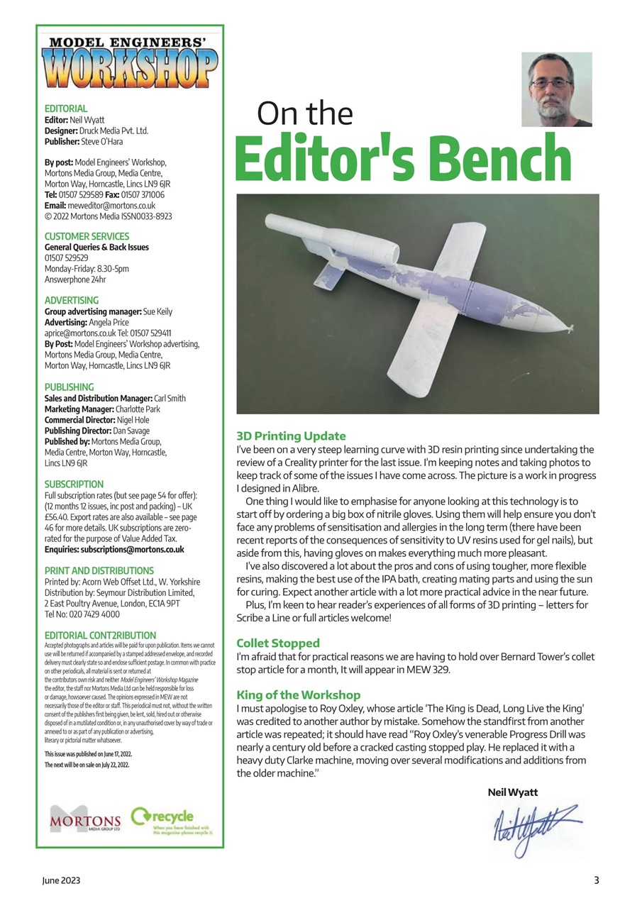 Model Engineer & Workshop Magazine Preview Pages