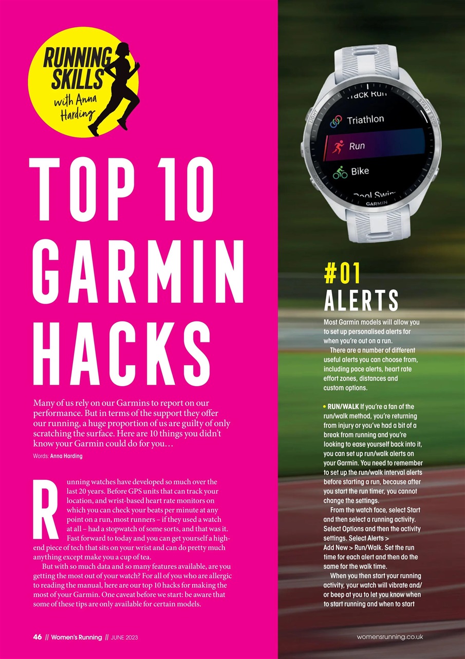 Women’s Running Preview Pages