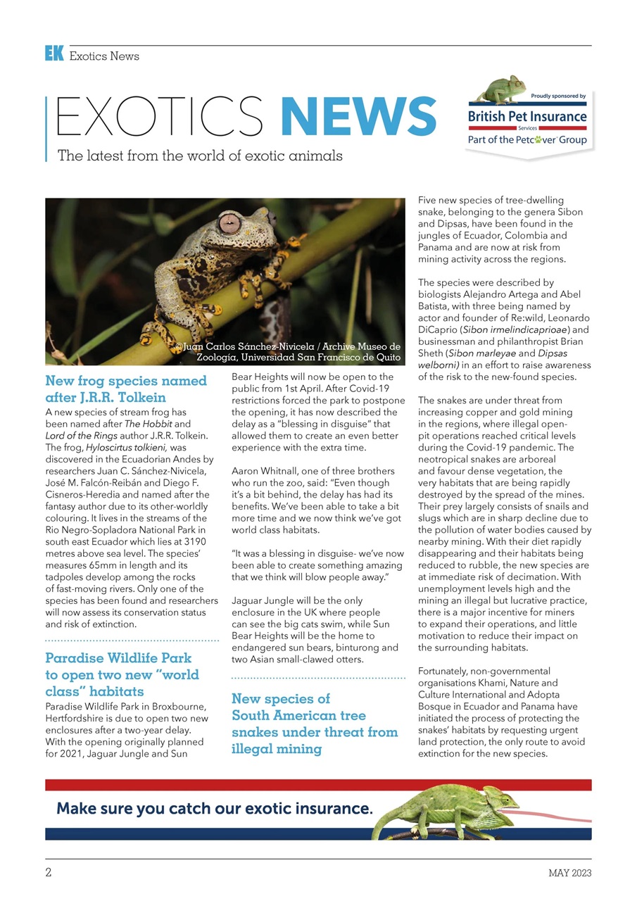 Exotics Keeper Preview Pages