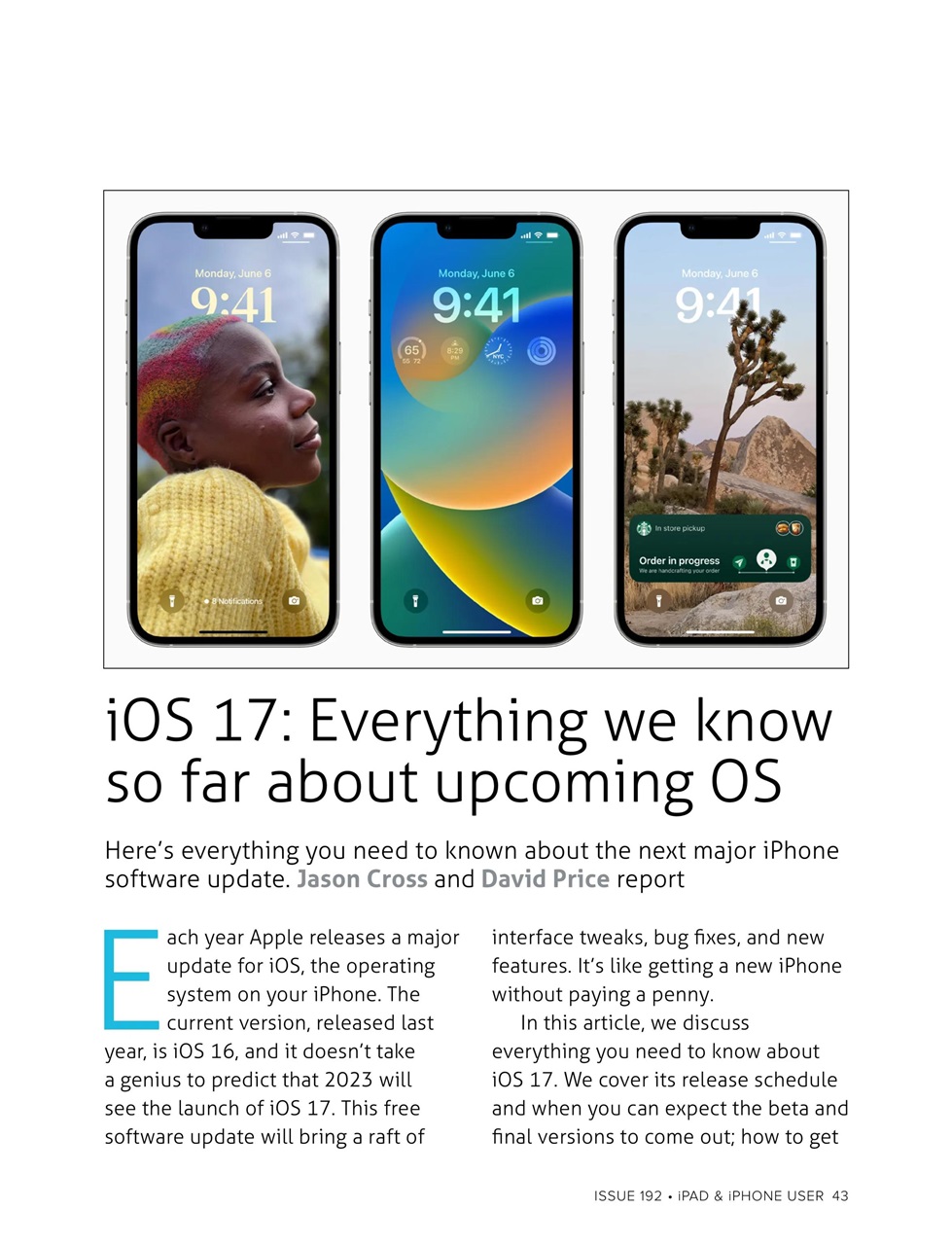 iPad and iPhone User Preview Pages