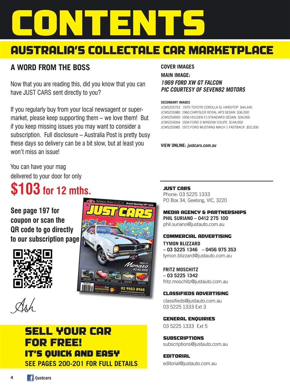 JUST CARS Preview Pages