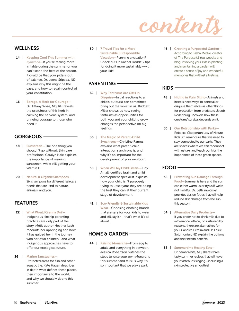 Ecoparent Magazine Preview Pages