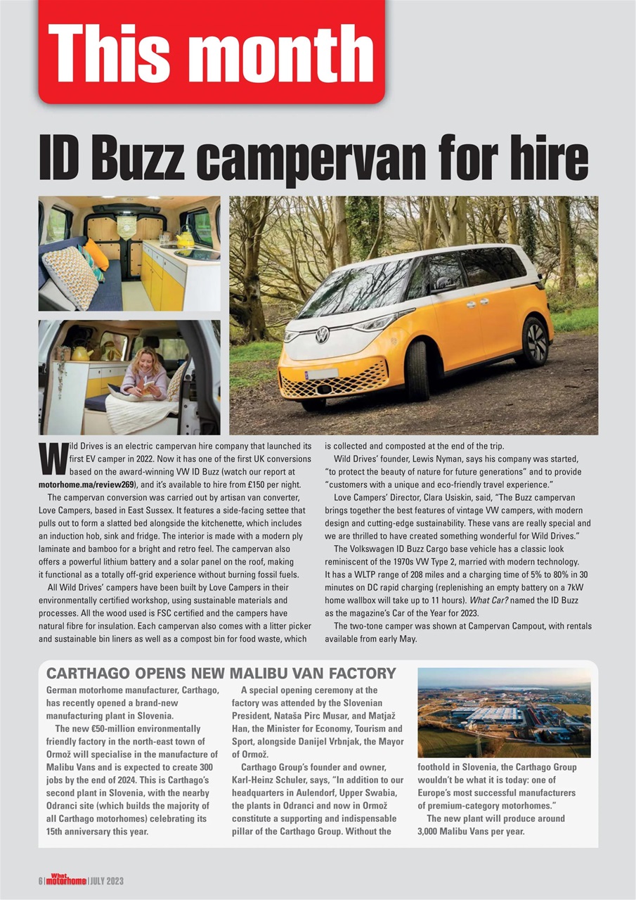 What Motorhome magazine Preview Pages