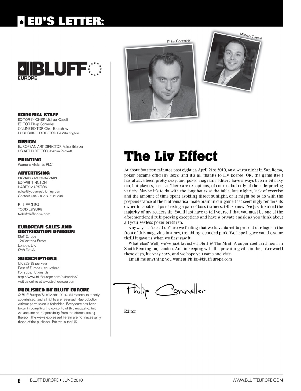 Bluff Europe Preview Pages