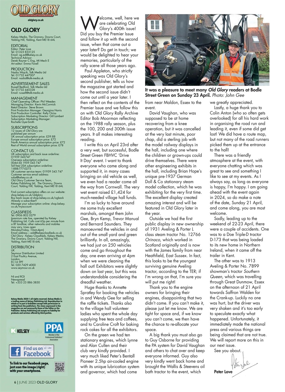 Old Glory Magazine Preview Pages