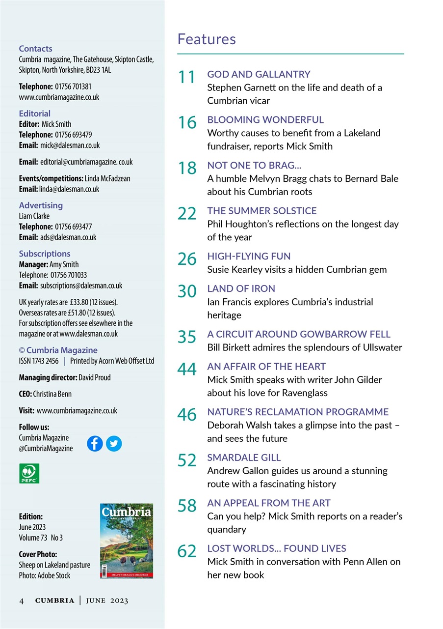 Cumbria and Lakeland Walker Preview Pages