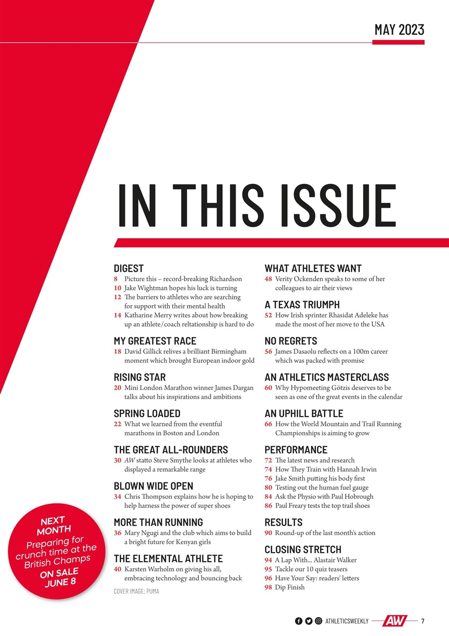AW – Athletics Weekly Magazine Preview Pages