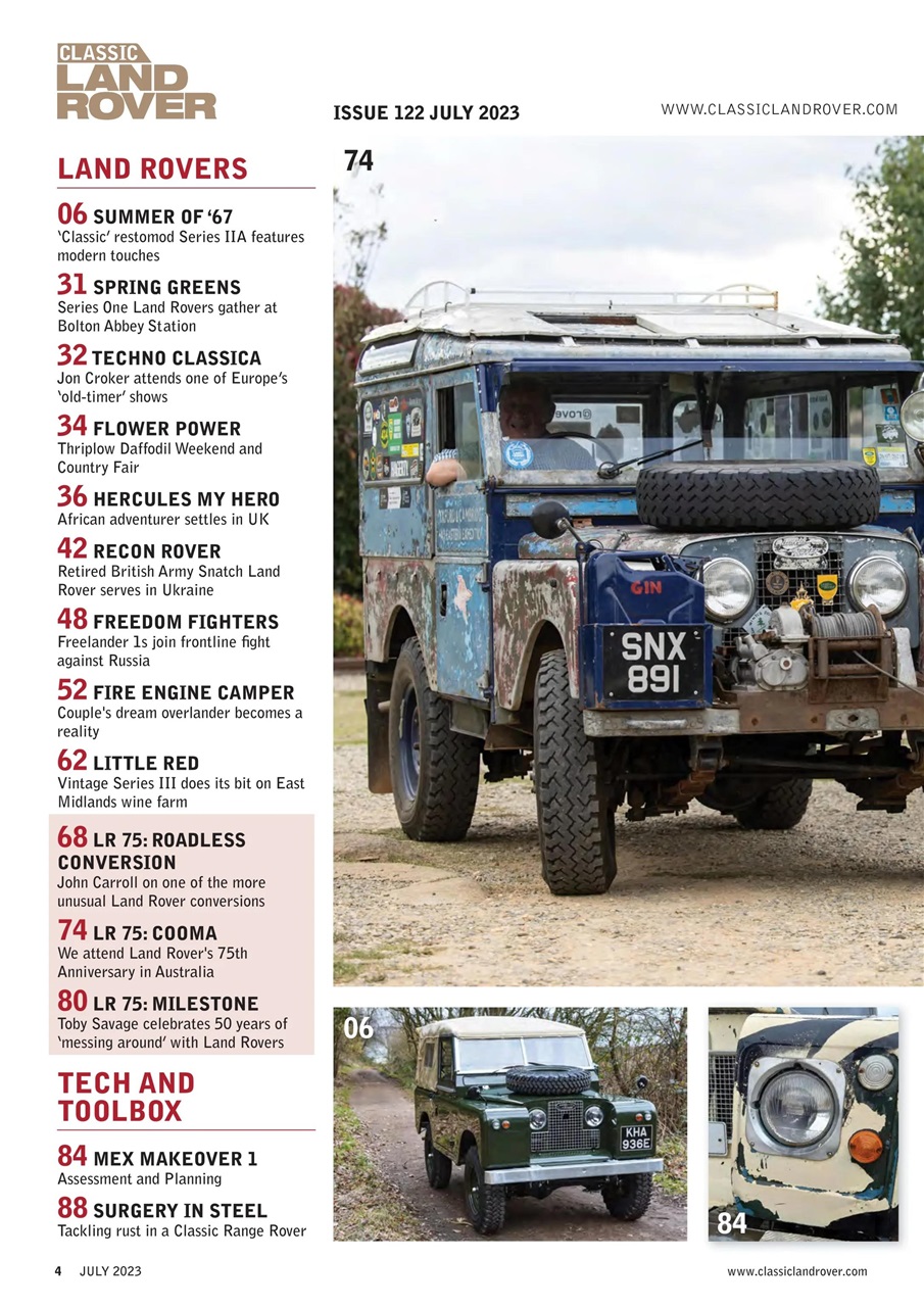 Classic Land Rover Magazine Preview Pages