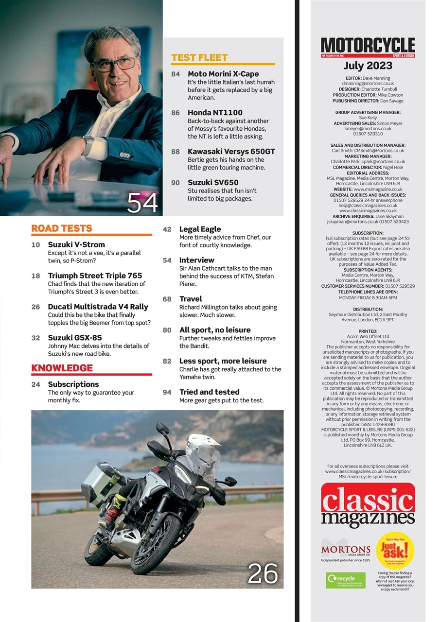 Motorcycle Sport & Leisure Preview Pages