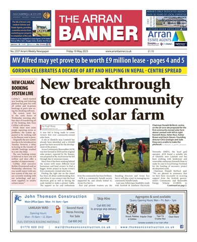 Arran Banner issue 19th May 2023