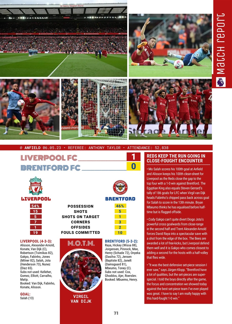 Liverpool FC Programmes Preview Pages