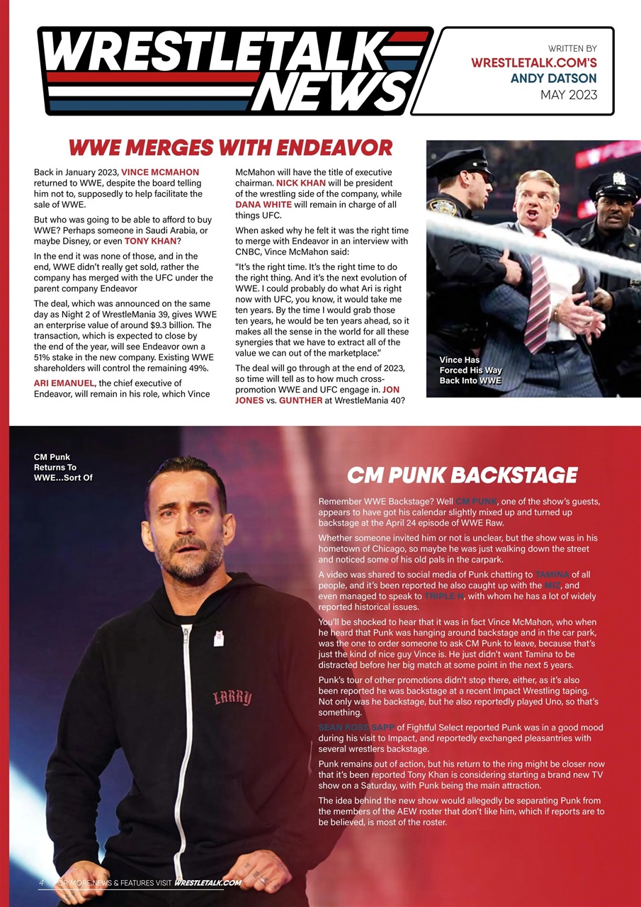 Wrestletalk Magazine Preview Pages