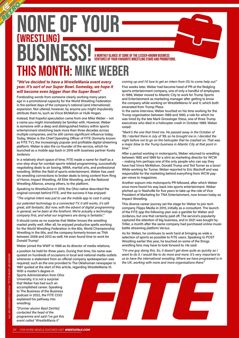 Wrestletalk Magazine Preview Pages