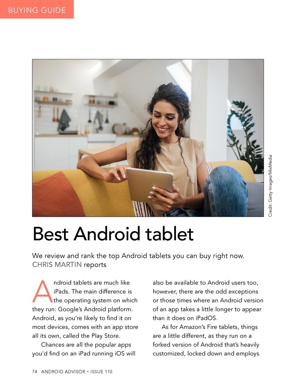 Android Advisor Preview Pages