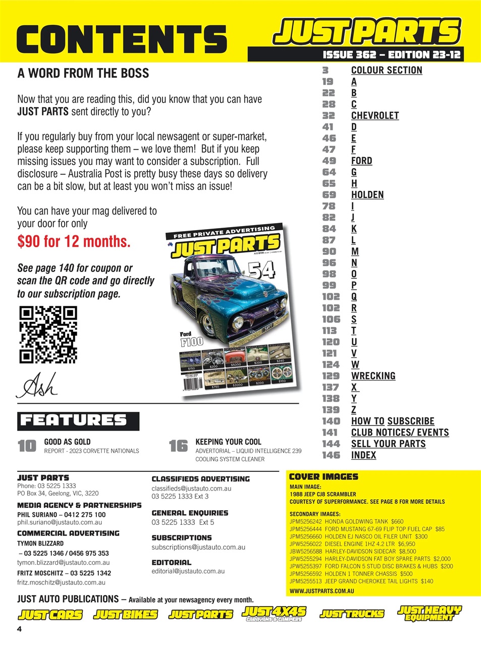 JUST PARTS Preview Pages