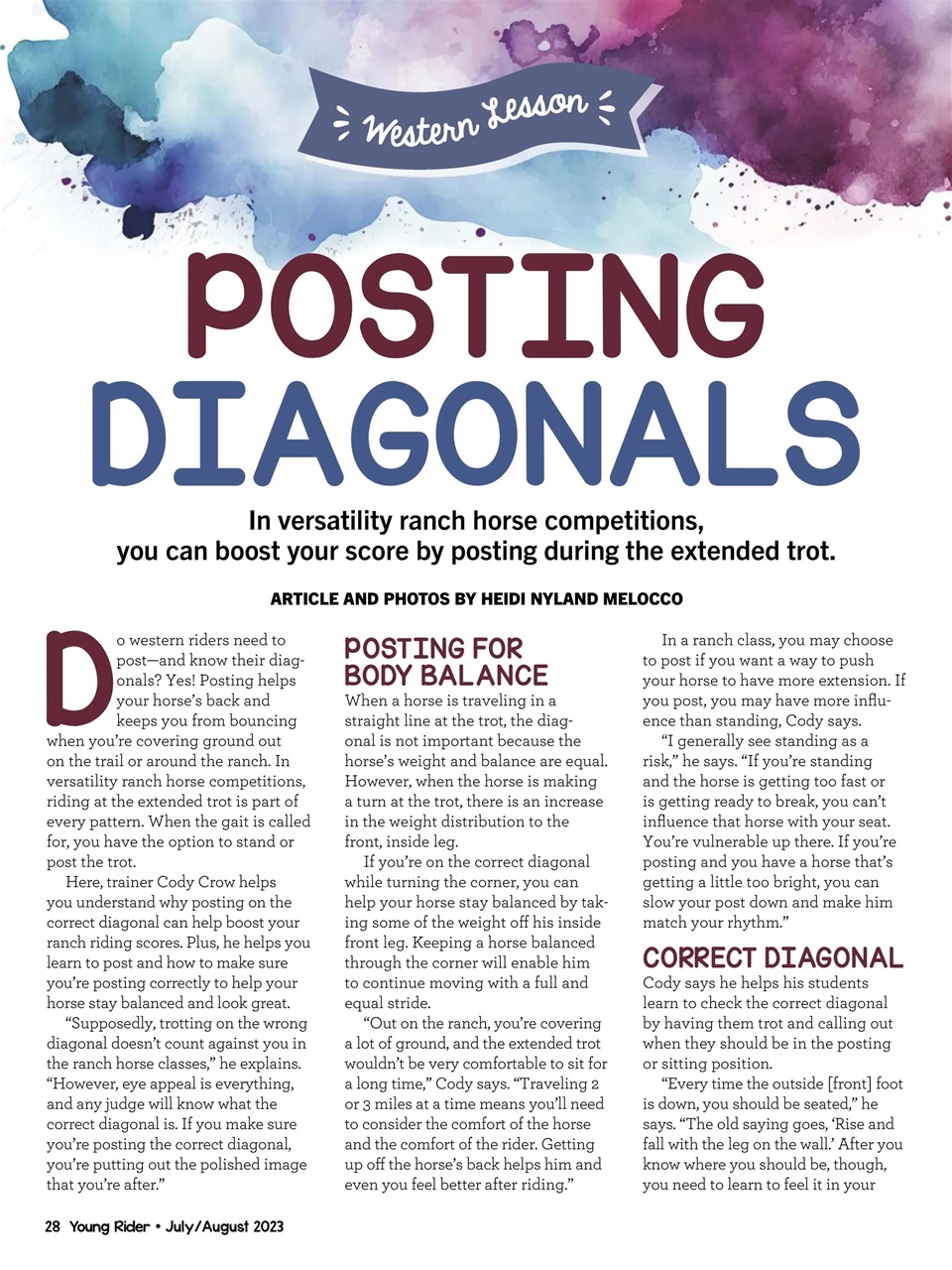 Young Rider Magazine Preview Pages