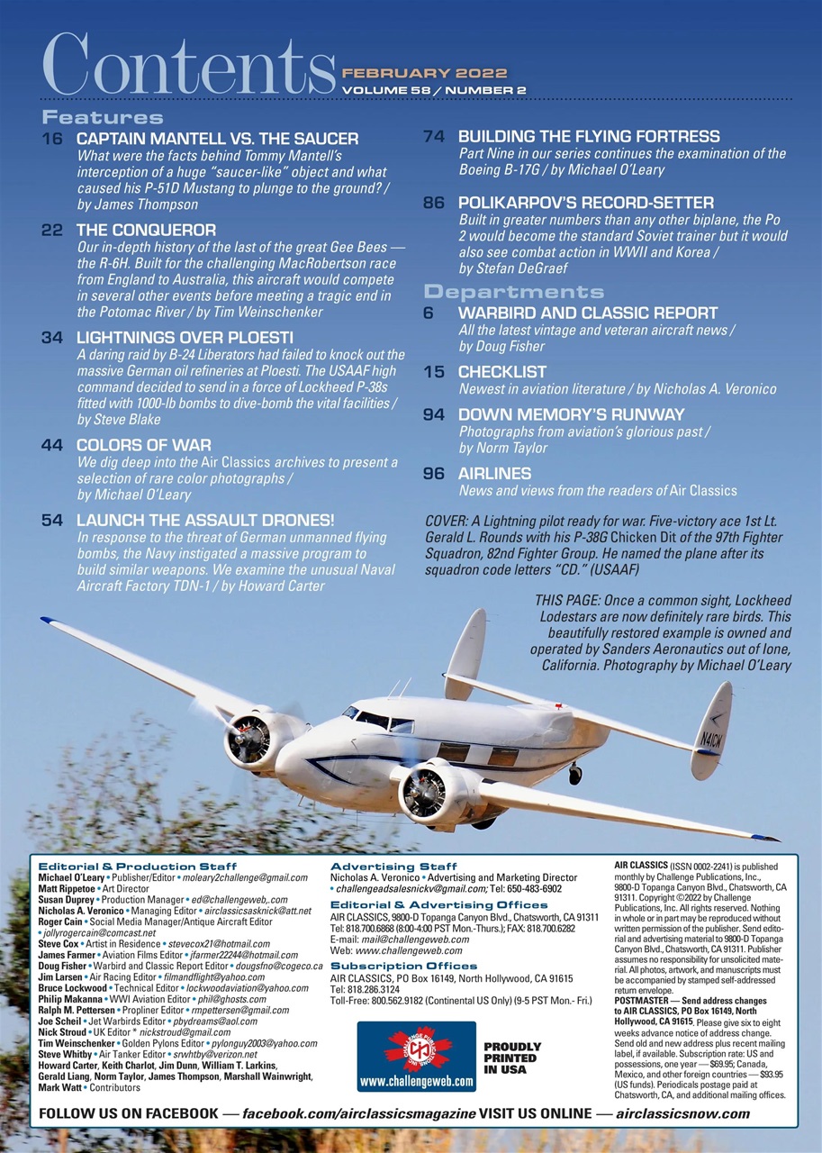 Air Classics - Where History Flies Preview Pages