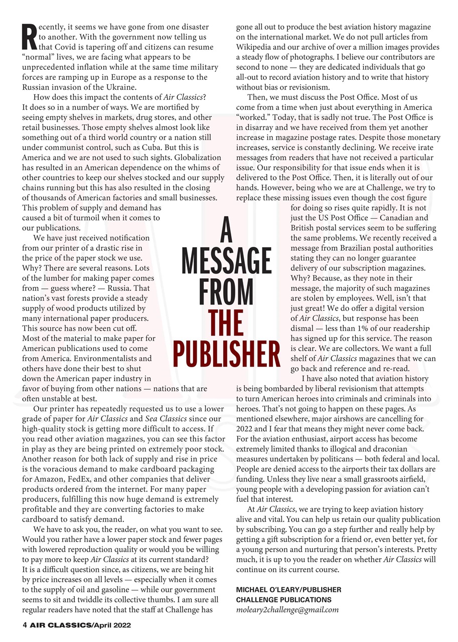 Air Classics - Where History Flies Preview Pages