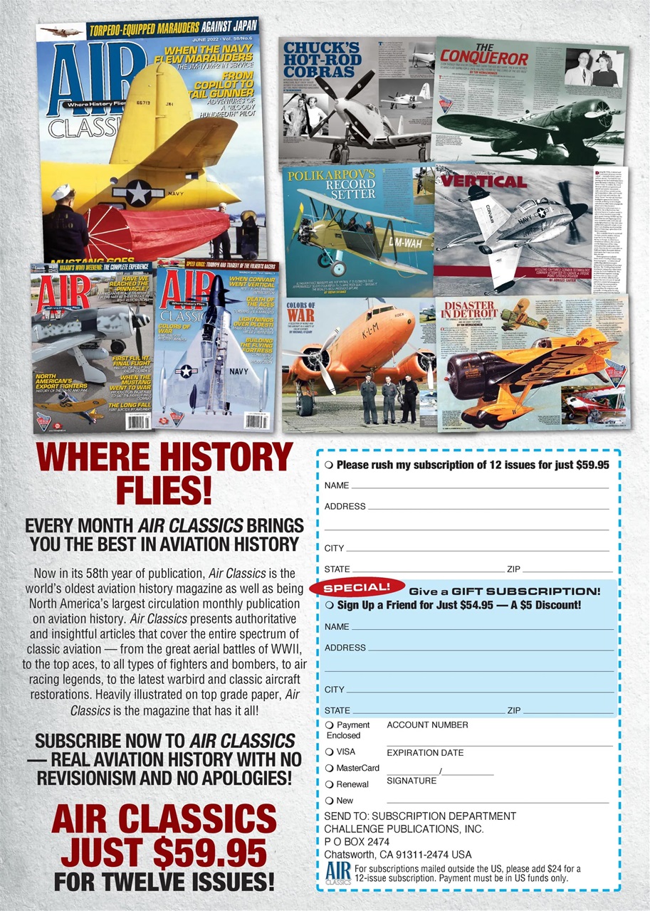 Air Classics - Where History Flies Preview Pages