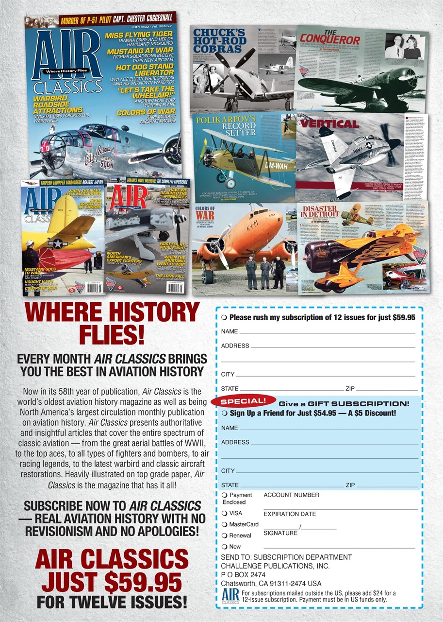 Air Classics - Where History Flies Preview Pages