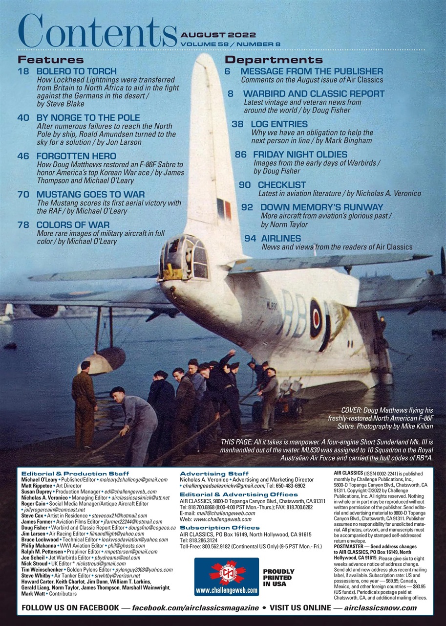 Air Classics - Where History Flies Preview Pages
