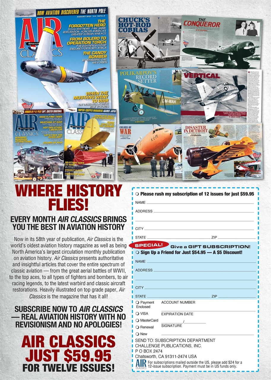 Air Classics - Where History Flies Preview Pages