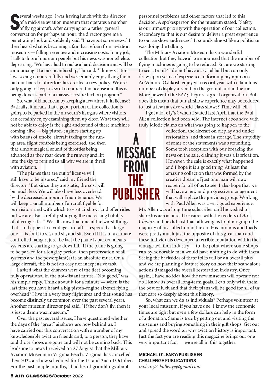 Air Classics - Where History Flies Preview Pages