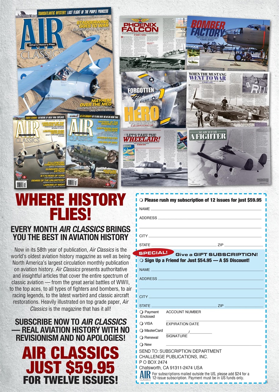 Air Classics - Where History Flies Preview Pages
