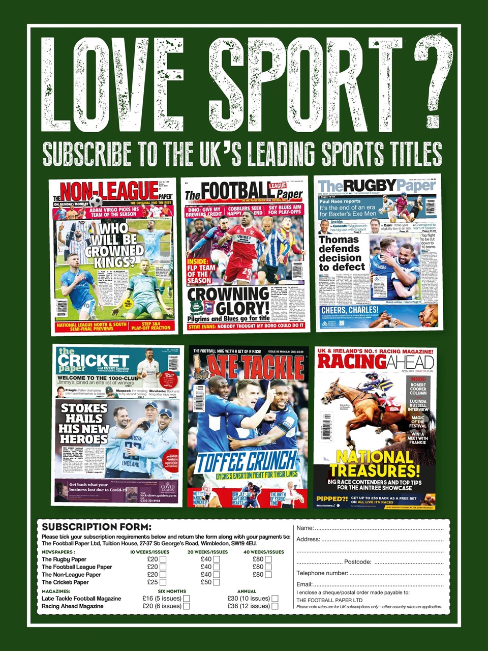 Racing Ahead Preview Pages