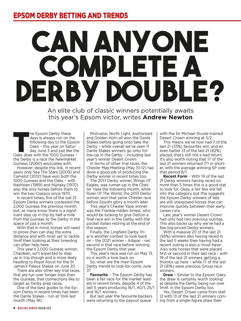 Racing Ahead Preview Pages