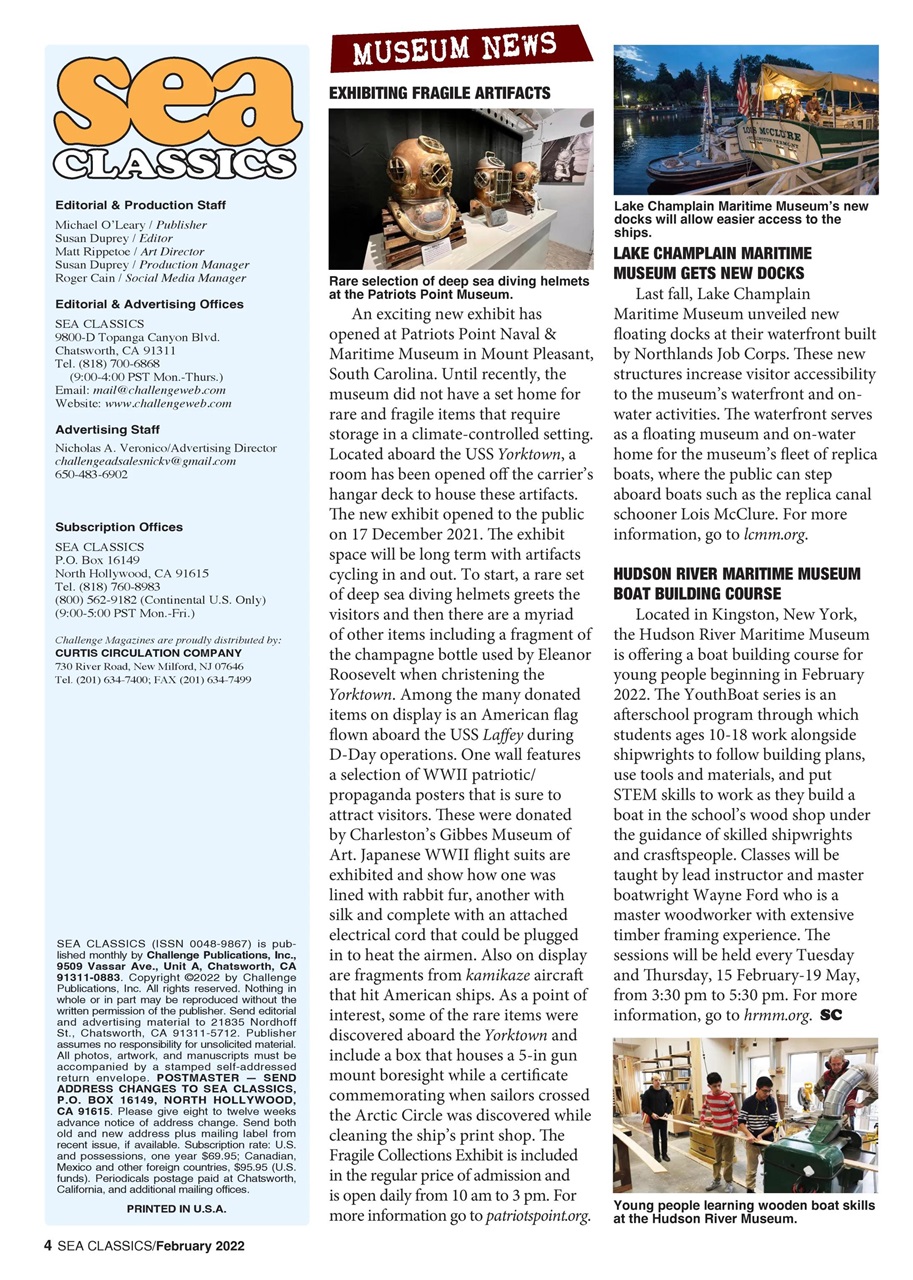 Sea Classics - Where History Sets Sail Preview Pages