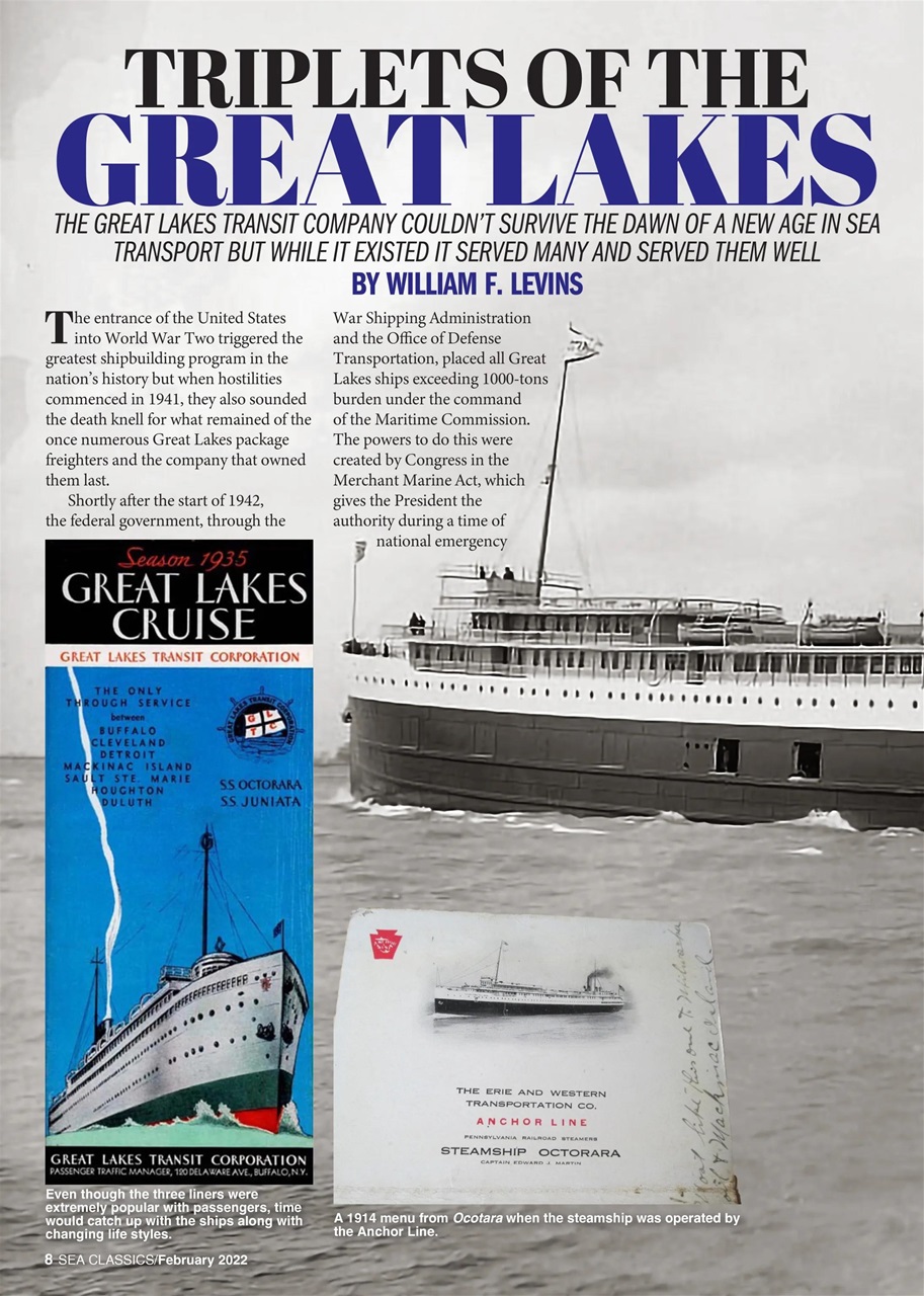 Sea Classics - Where History Sets Sail Preview Pages