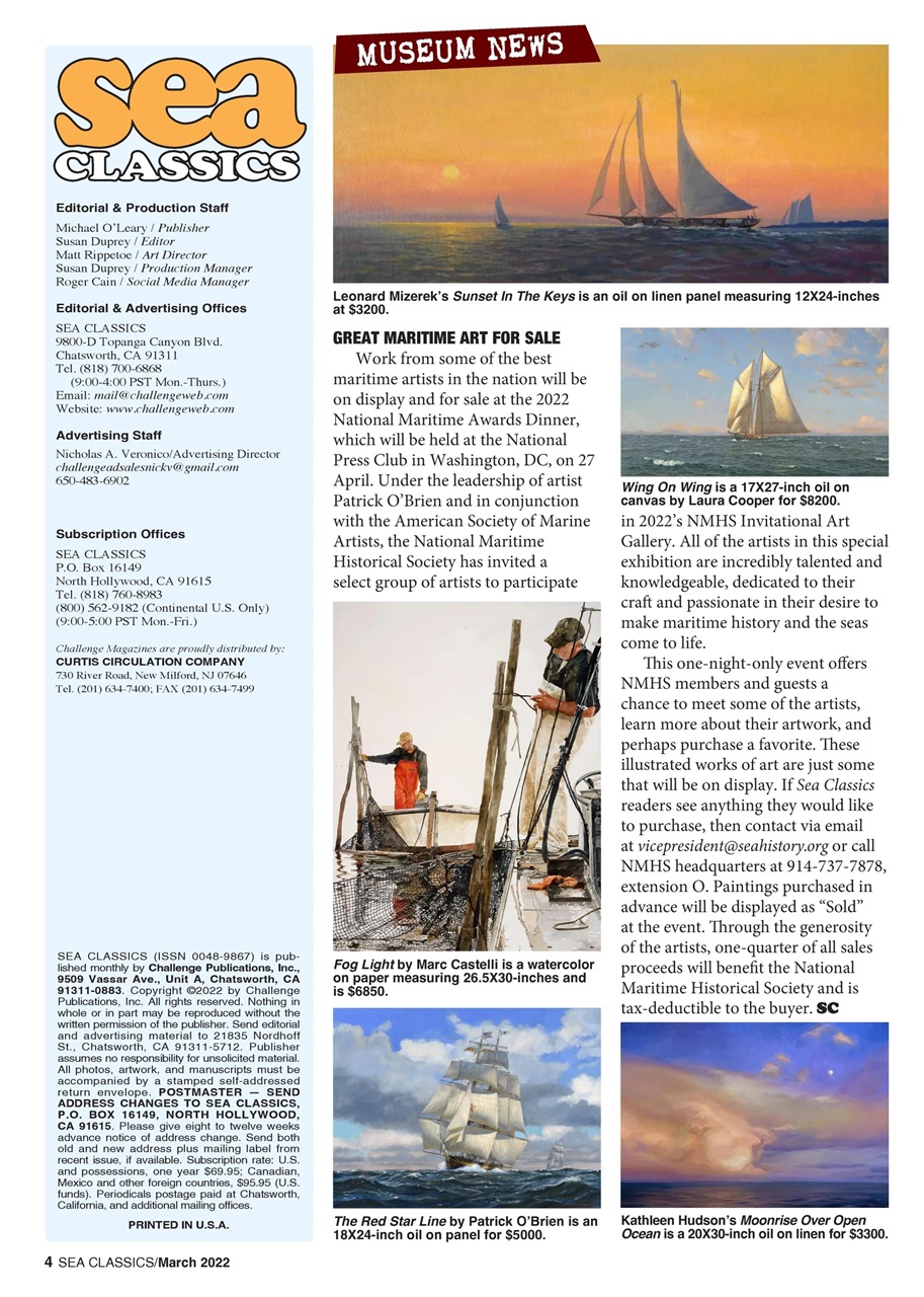 Sea Classics - Where History Sets Sail Preview Pages