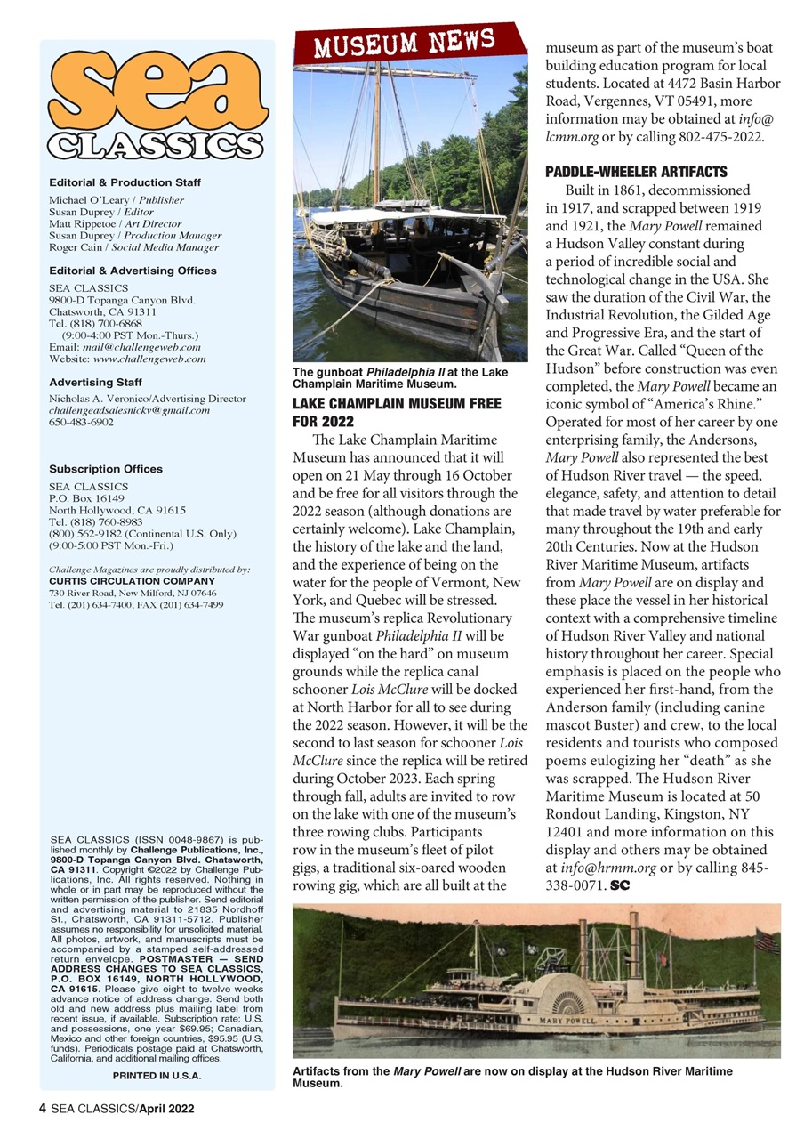 Sea Classics - Where History Sets Sail Preview Pages