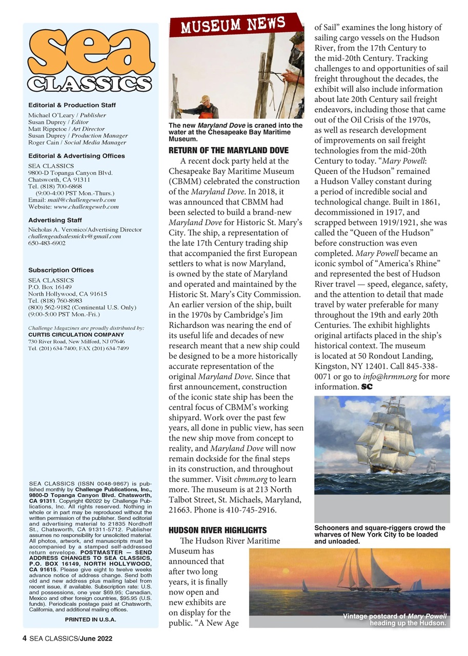 Sea Classics - Where History Sets Sail Preview Pages