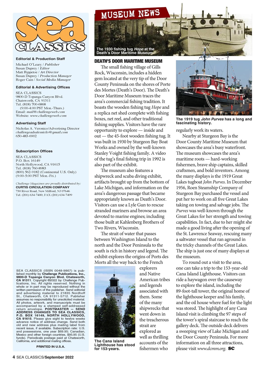 Sea Classics - Where History Sets Sail Preview Pages