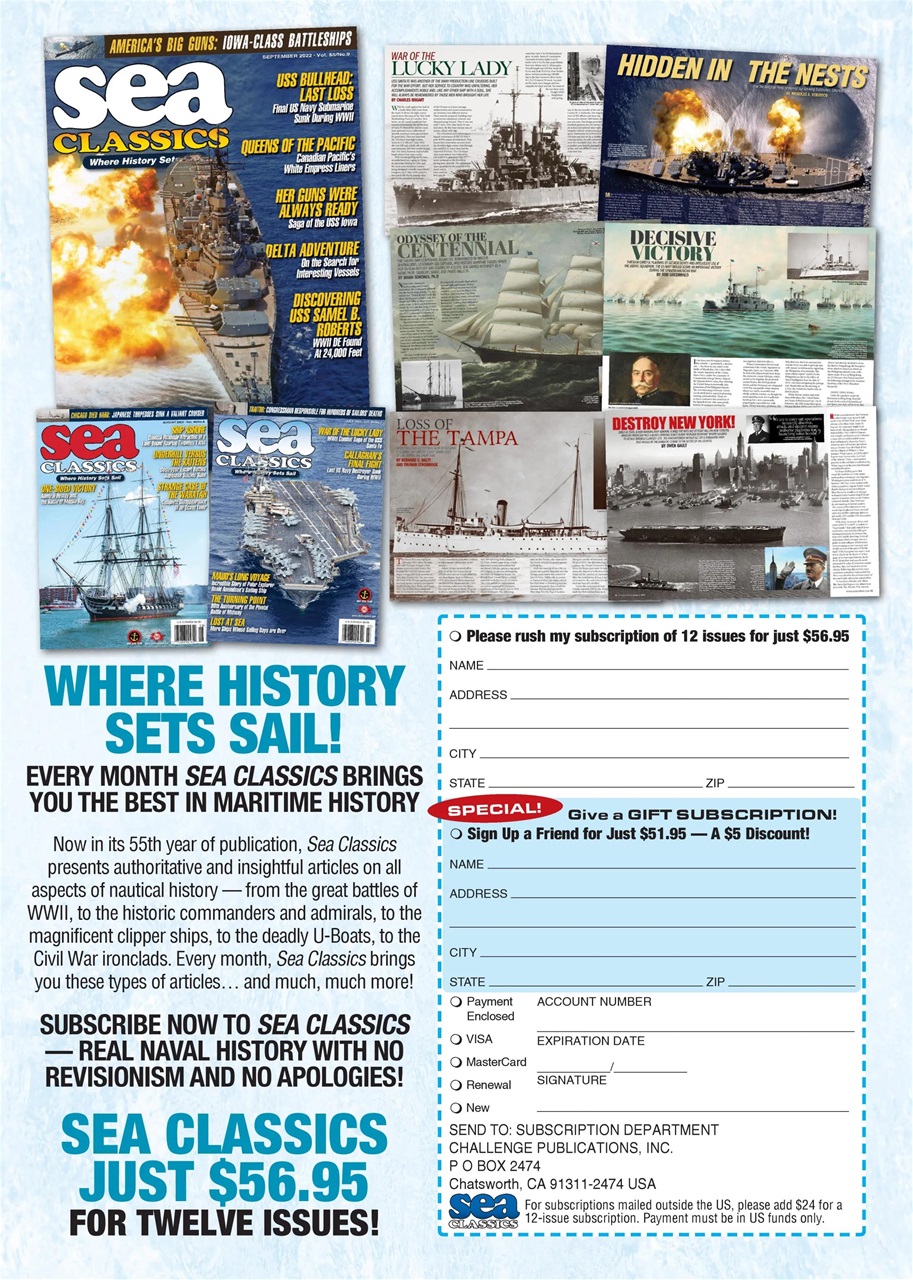 Sea Classics - Where History Sets Sail Preview Pages