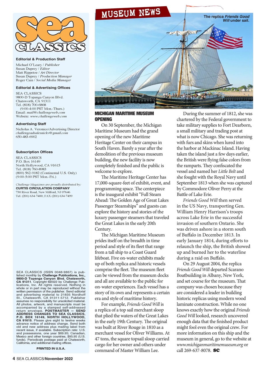 Sea Classics - Where History Sets Sail Preview Pages