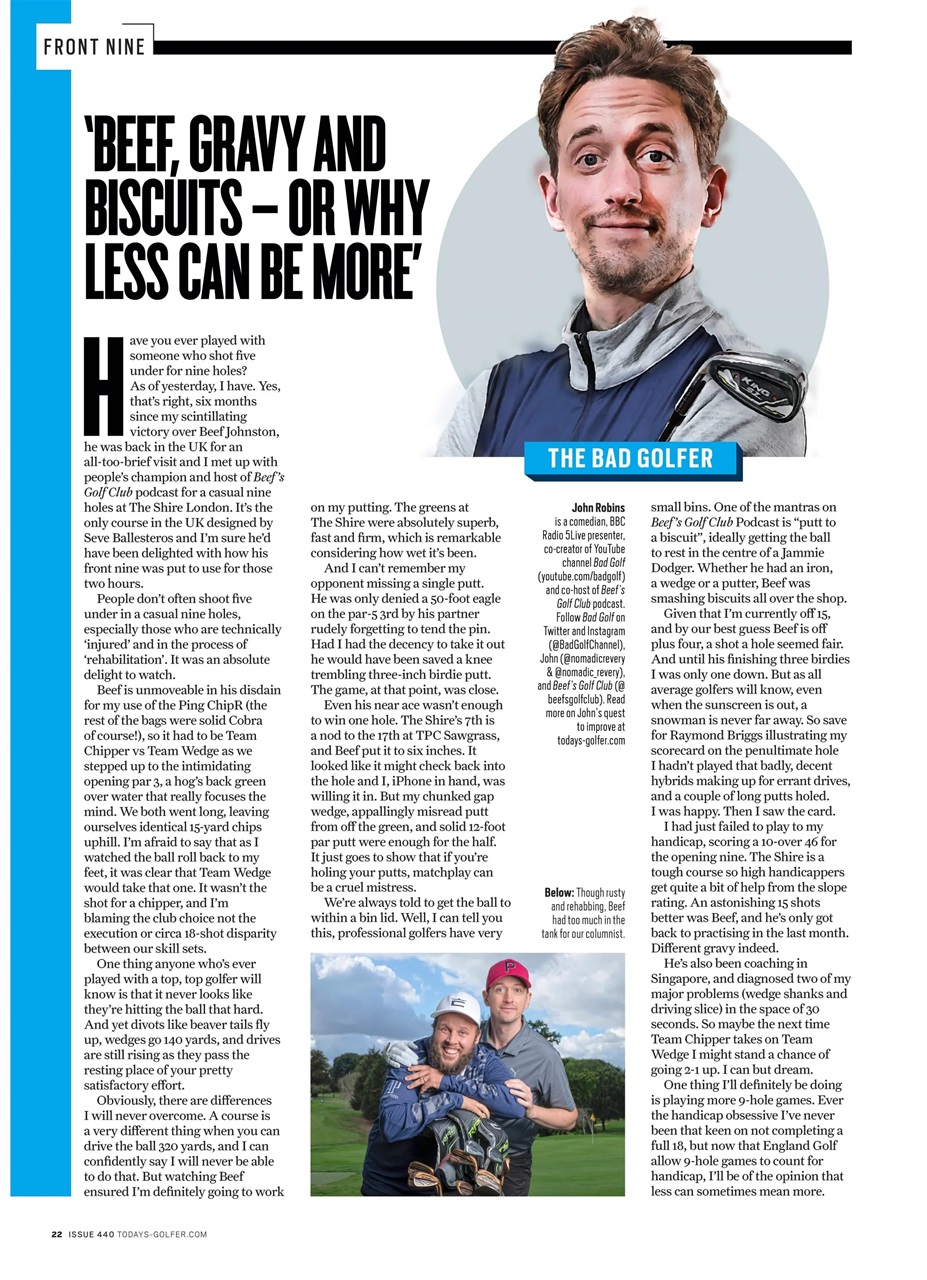 Today's Golfer Preview Pages