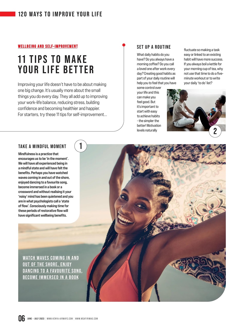 MSAFIRI – Kenya Airways Inflight Preview Pages